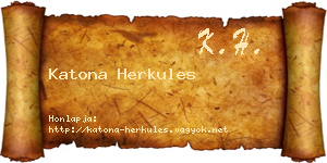 Katona Herkules névjegykártya
